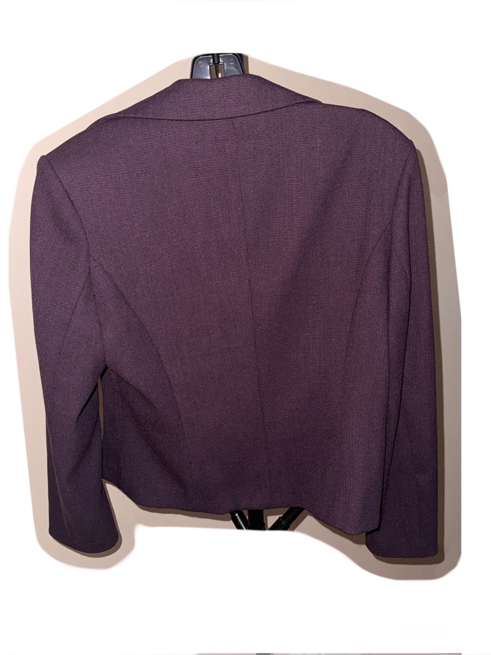Set of Elegant Plum Dress and Blazer Suit - Picture 5 of 7